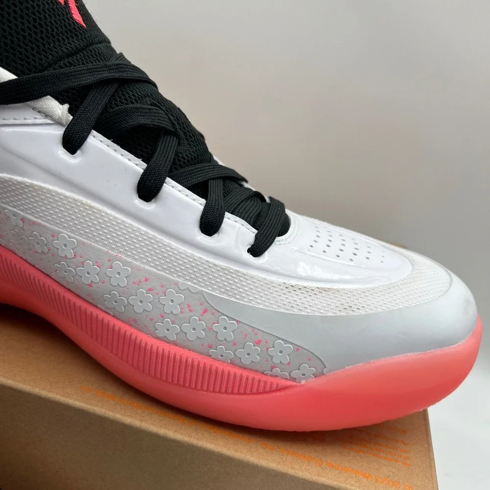 Jordan Zion 3 Basketball Shoes Mens 14 White Pink‎ Yellow Floral Low Top Sneaker